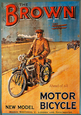 Plakat brown brothers motorrad - brown,