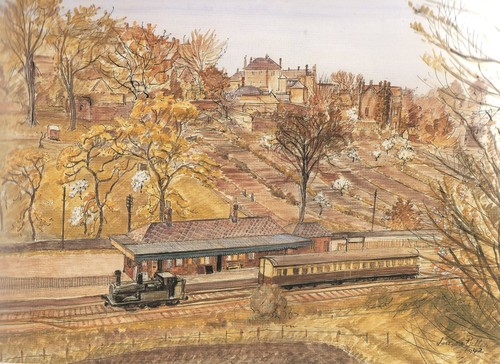 Tetbury railway station 1942 - tetbury,