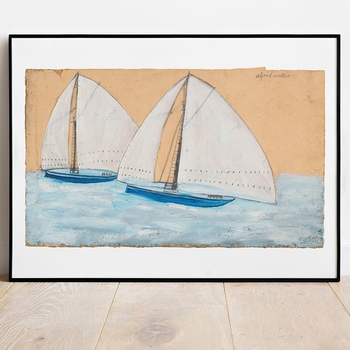 Kunstdruck zwei segelboote - zwei,