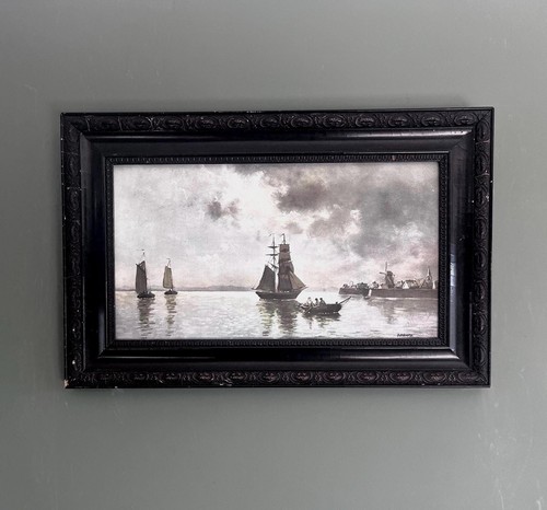 Vintage druck segelboot bild - vintage,