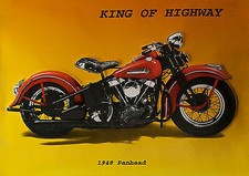 PLAKAT MOTORRAD BIKE PANHEAD